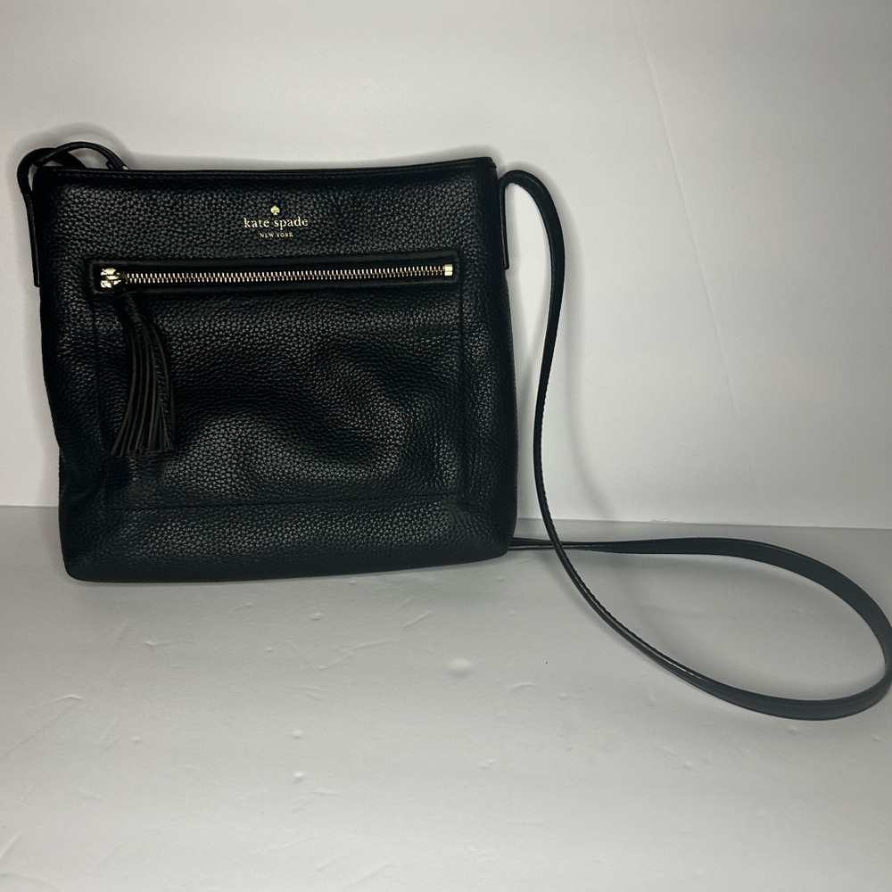 Kate Spade Black Pebbled Leather Crossbody Bag